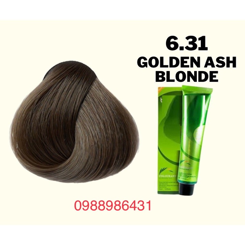 Kem Nhuộm Tóc Màu Nâu Vàng Khói 6.31 Dark Blonde Ash Gold Hair Dye Cream