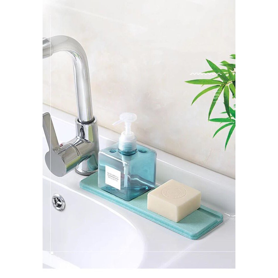 Thanh Lý (giá cũ 92k) Lót Xà Bông TD238, Lót Cốc Đánh Răng, Bộ Đồ Trang Điểm Bằng Đá Dianomite Siêu Thấm 23x8cm