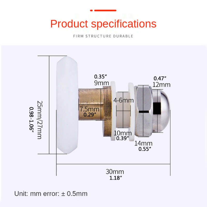 Set 8 Ròng Rọc Cửa Kính Trượt Thay Thế Chất Lượng Cao