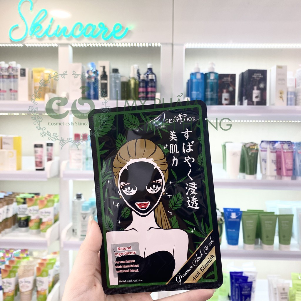 Mặt Nạ Tràm Trà Giảm Mụn SexyLook Tea Tree Anti Blemish Black Facial Mask