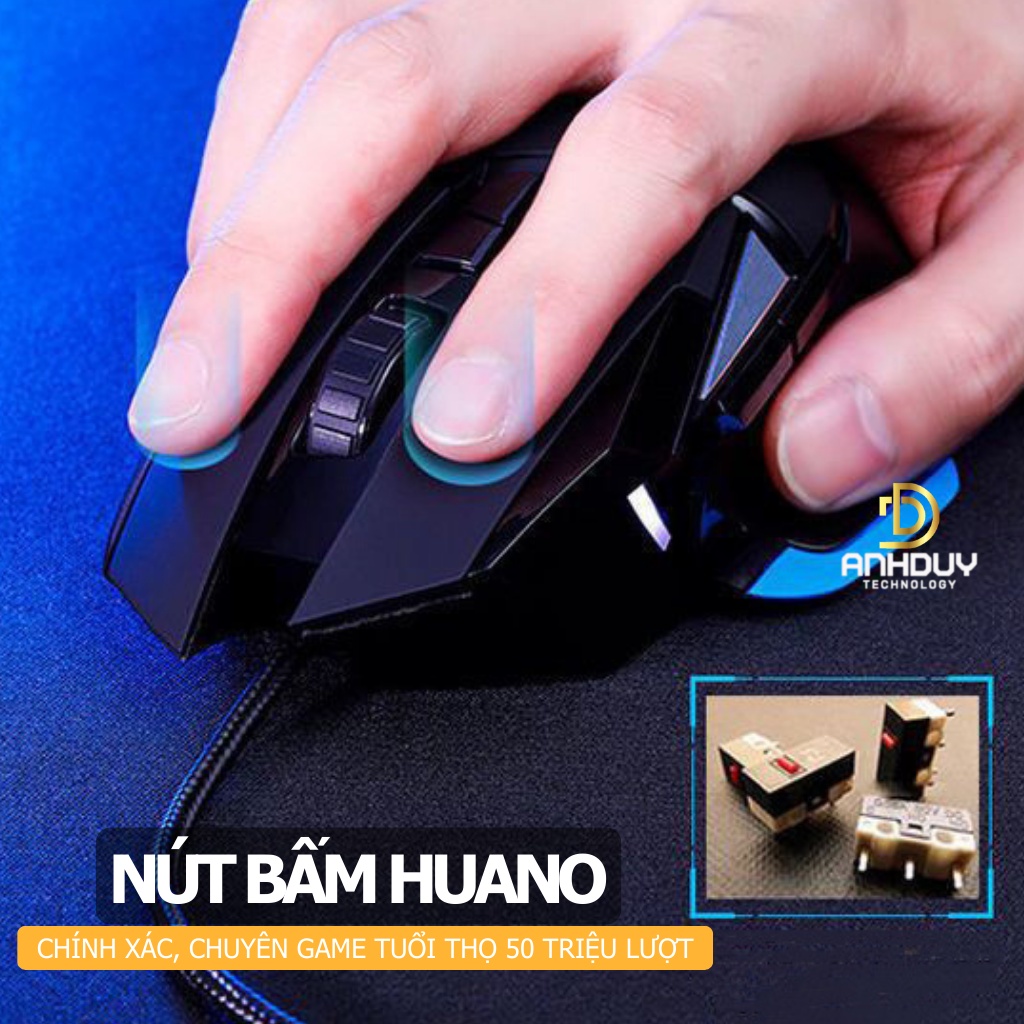 Chuột gaming có dây Logistics G502 DPI 7200 Led RGB có App riêng tùy chỉnh DPI Led gán phím đỉnh cao chuột chơi game