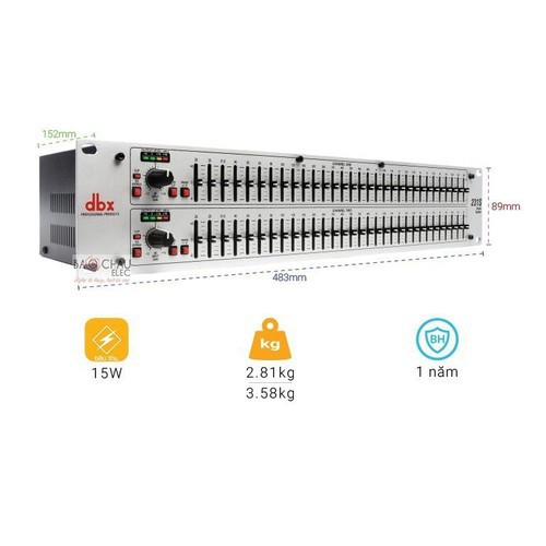 Lọc xì dbx 231S EQ. - tặng kèm 2 dây canon