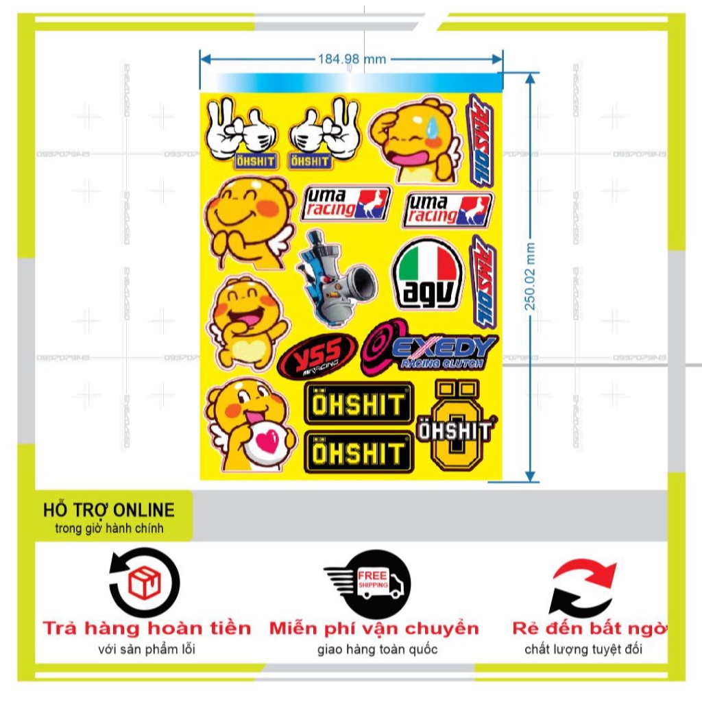 LOGO STICKER DÁN XE MÁY M45 - DUNG DECAL