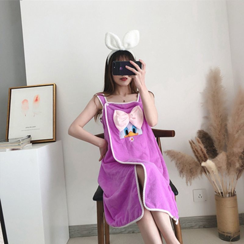 Áo Choàng Tắm Dày Dặn Nhanh Khô Có Thể Mặc Áo Choàng Tắm Cỡ Lớn Dễ Thương Cho Nữ