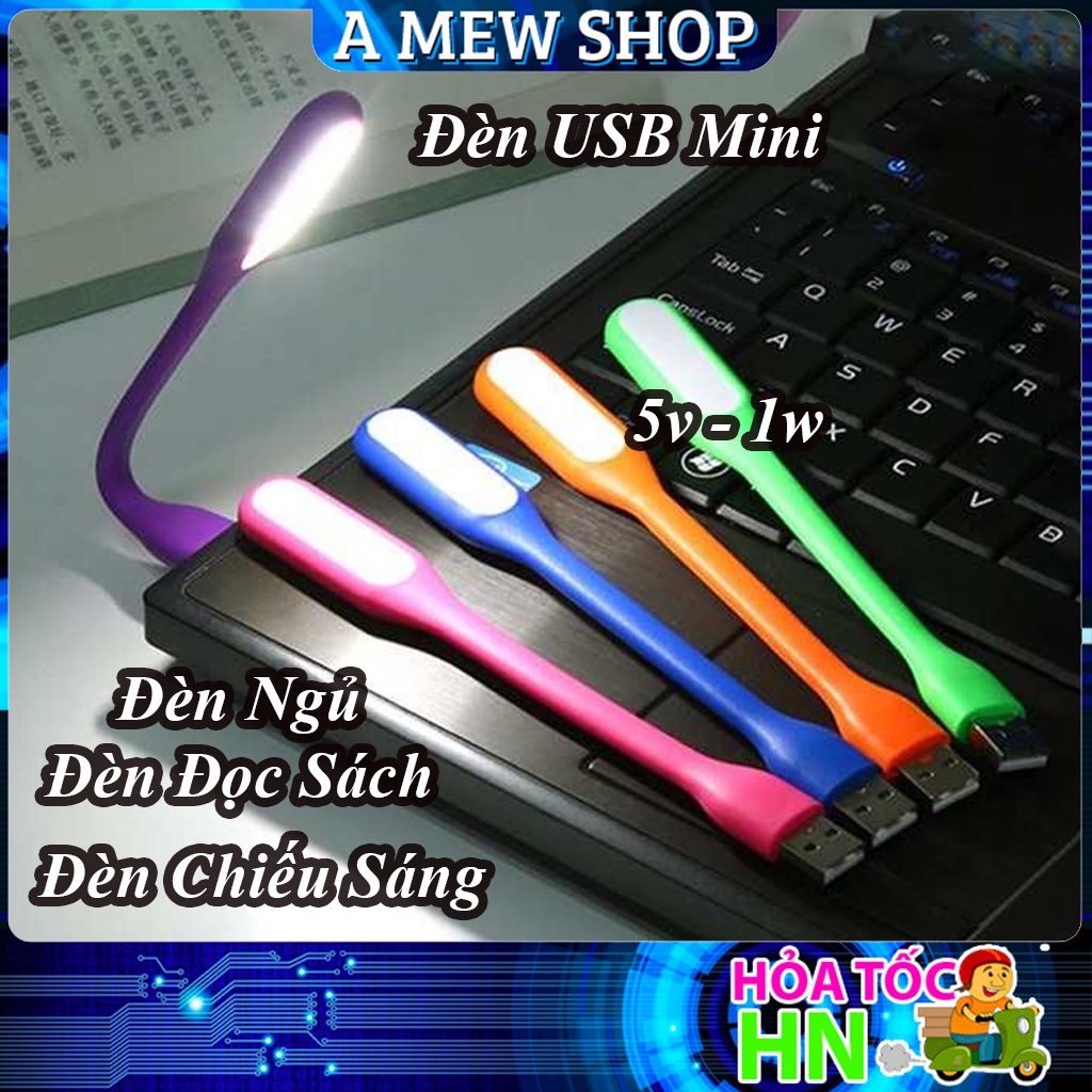 Đèn Đọc Sách Cắm Cổng USB Máy Tính, Sạc Dự Phòng Tiện Dụng Gọn Nhẹ, Không Gây Mỏi Mắt