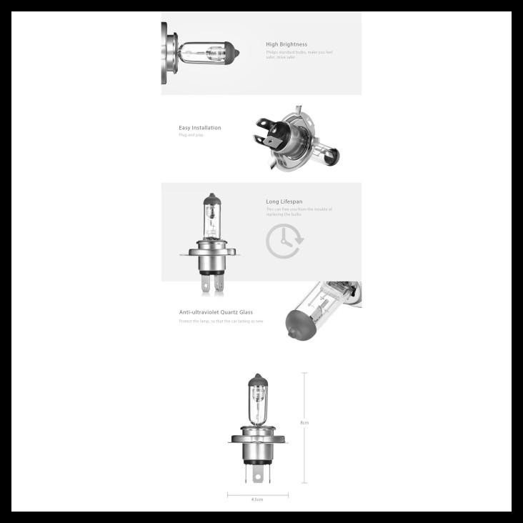 Bóng Đèn Halogen Philips H4 12v 60 / 55w - Std 12342prc1 Chất Lượng Cao