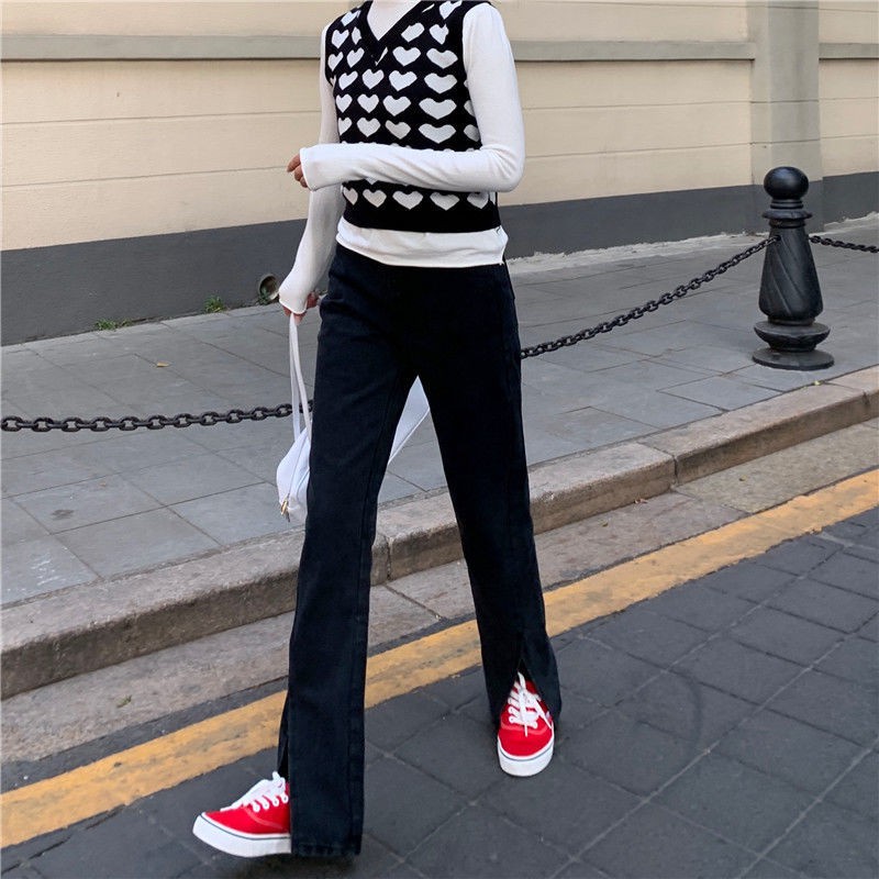  Xiaozhainv Quần Jeans Lưng Cao Ống Rộng Cổ Điển Thời Trang Cho Nữ | BigBuy360 - bigbuy360.vn