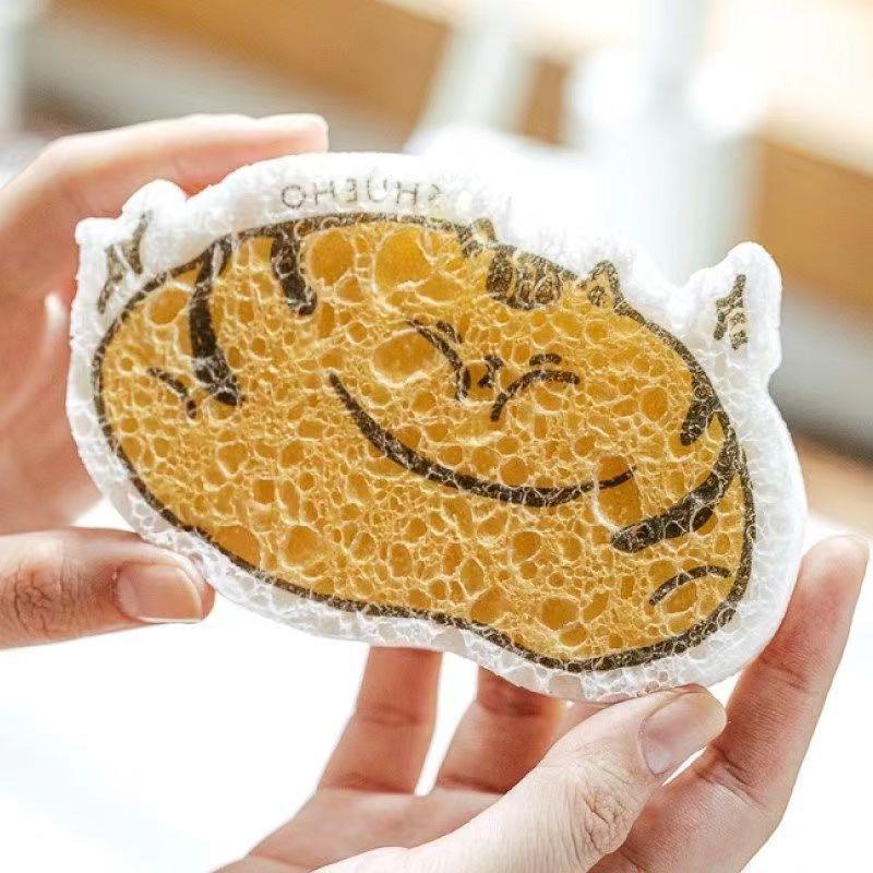 Miếng bọt biển dang nén in hình dễ thương có thể tái sử dụng