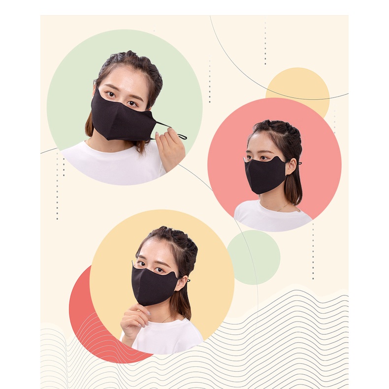 Khẩu Trang Cotton 3D Chống Bụi Chống Gió Bảo Vệ Hiệu Quả