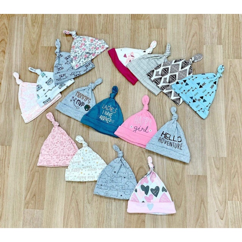 Mũ cho bé sơ sinh 💖𝑭𝑹𝑬𝑬𝑺𝑯𝑰𝑷💖 kiểu chóp,mũ tròn,turban chất liệu cotton