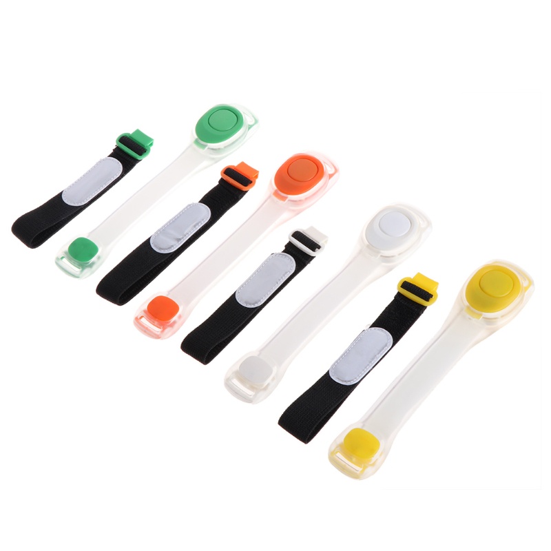 Băng Đeo Cánh Tay An Toàn Có Đèn LED Phát Sáng Trong Bóng Tối Khi Chạy Bộ