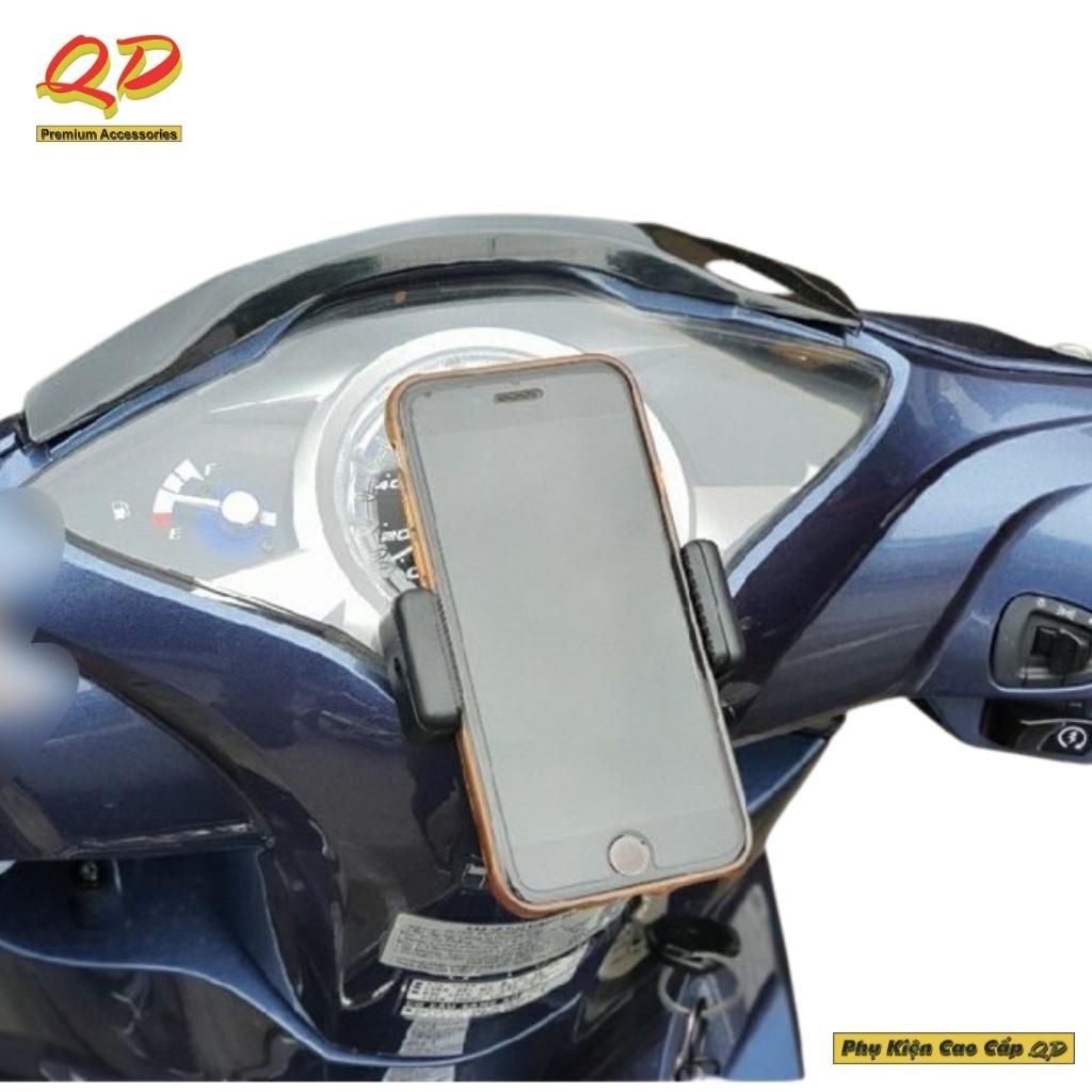 Giá đỡ điện thoại dán lên đồng hồ xe máy, kẹp điện thoại xe máy chắc chắn tặng kèm kéo dán 3M cao cấp