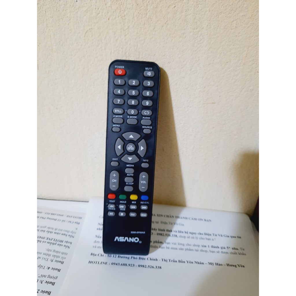 Remote Điều khiển TV Asano - Hàng mới chính hãng 100% tặng kèm Pin