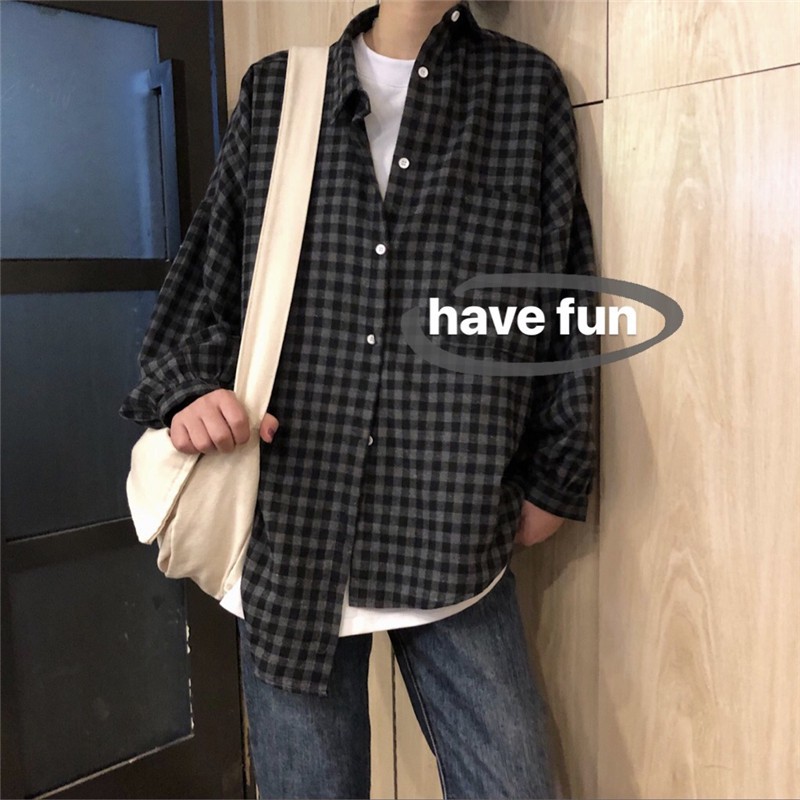 [ORDER] - Áo sơ mi caro nhỏ tay dài form oversize 😍😍