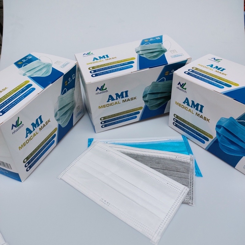 Sỉ 1 thùng khẩu trang Ami giấy kháng khuẩn (2500 cái)