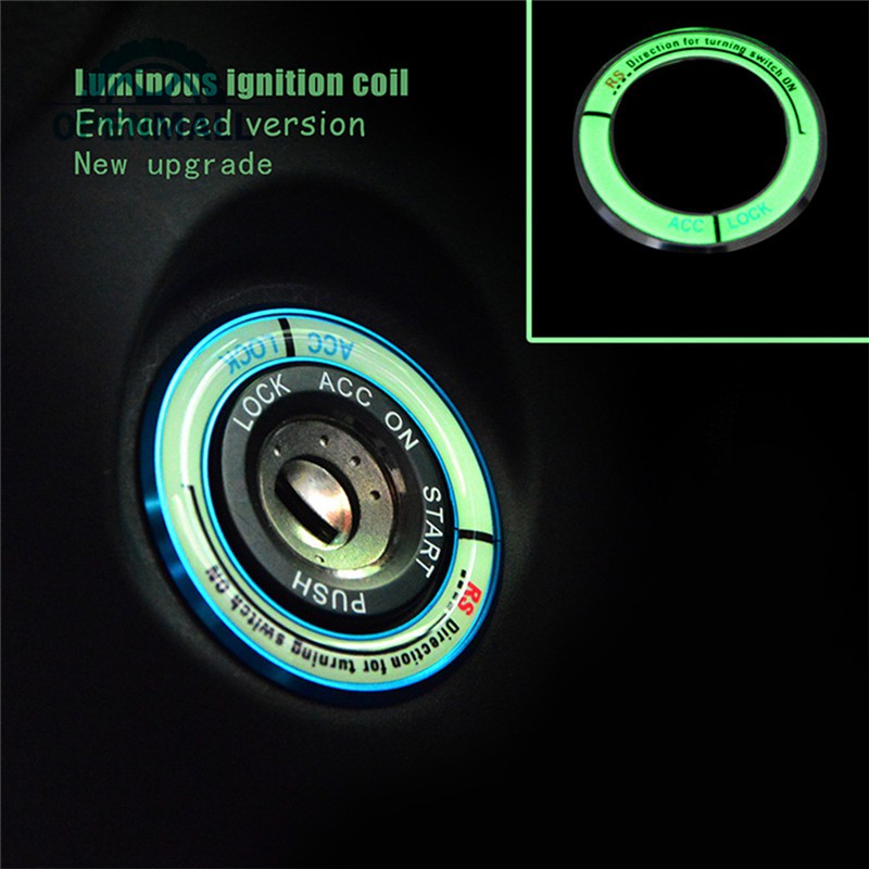 Miếng dán dạ quang trang trí công tắc điện xe ô tô độc đáo