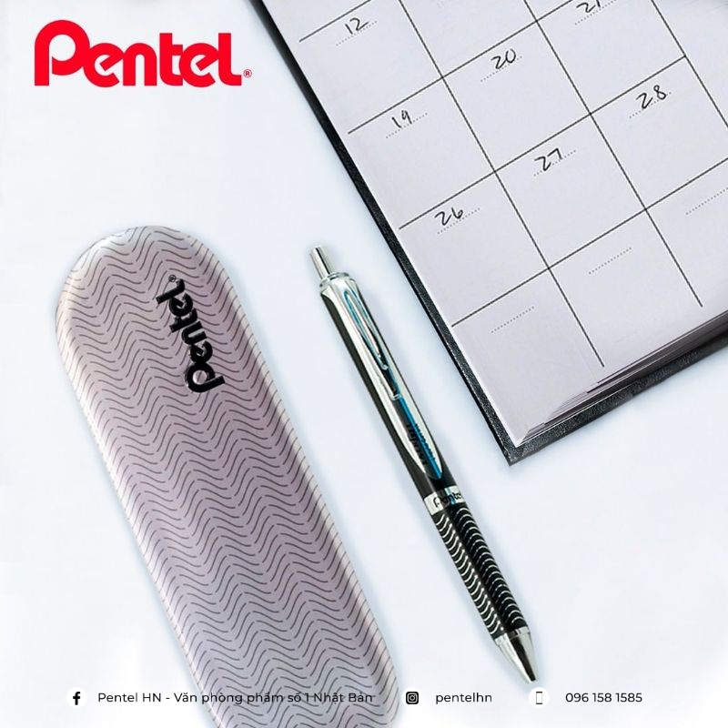 Bút Ký Cao Cấp Pentel BL407 Ngòi 0.7mm Mực Xanh | Thiết Kế Đầu Bấm | 7 Màu Vỏ Thời Trang