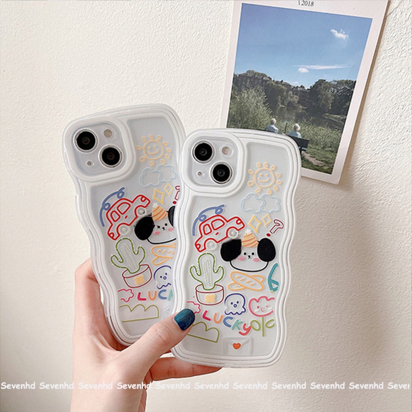 Ốp Điện Thoại Mềm Họa Tiết Hoạt Hình Vẽ Nguệch Ngoạc Cho iPhone 13 12 11 Pro Max Xs Max Xr X 7 8 6 6s Plus