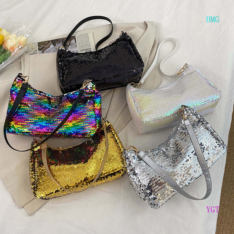 Túi Xách Nữ Đeo Chéo Đính Sequin Lấp Lánh Thời Trang
