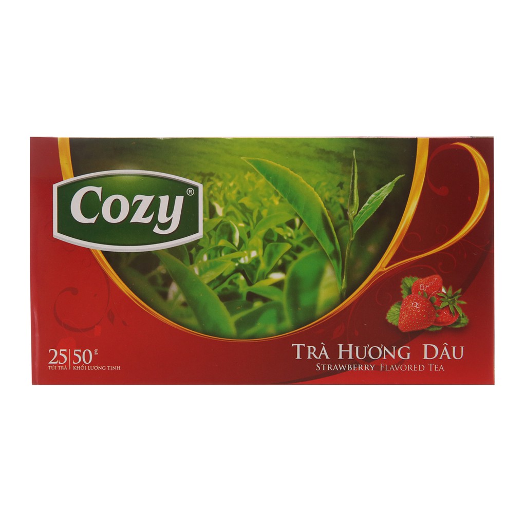 [CHÍNH HÃNG] Trà Hương Dâu Cozy Hộp 50g (2g x 25 túi lọc)