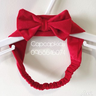 Băng Đô Nhung Nơ Đỏ Bé Gái