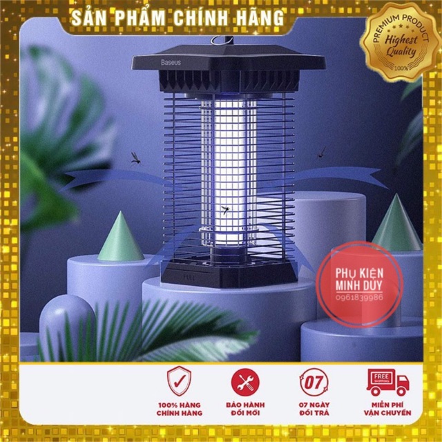 Đèn bắt muỗi ngoài trời Baseus Pavilion Courtyard Mosquito Killer (ngoài trời, ~4000V, IPX4, hoạt động không gây ồn)