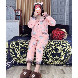 Đồ bộ pijama mặc nhà viền ren