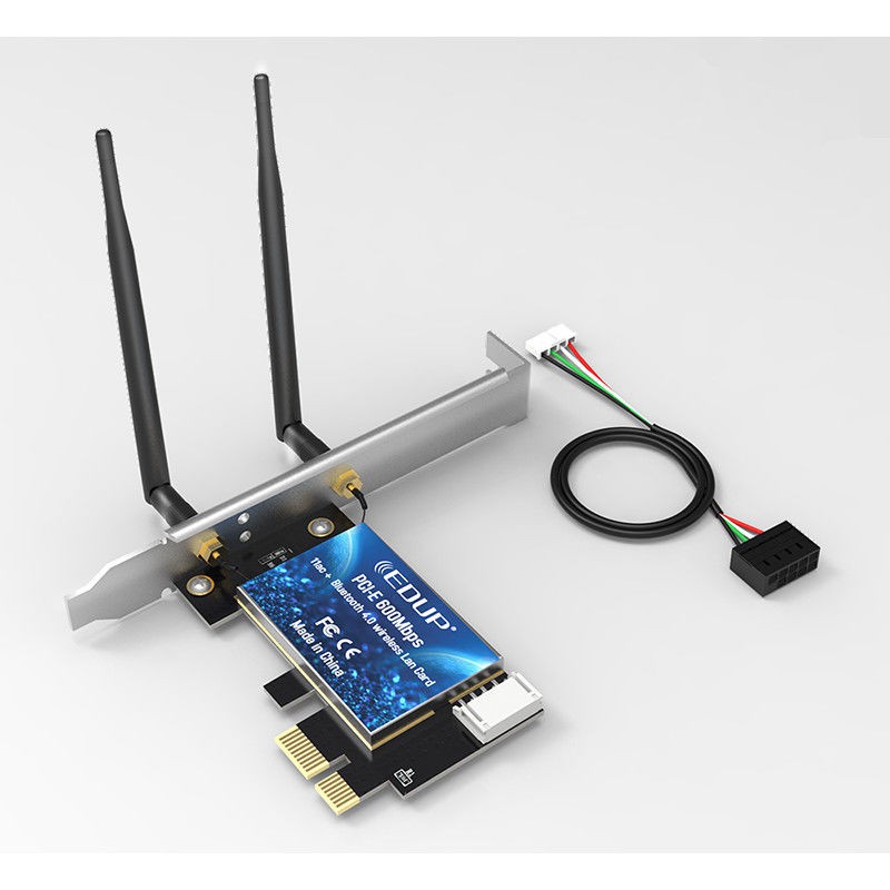 EDUP 5G băng tần kép PCI-E tích hợp sẵn card mạng không dây độc lập máy tính để bàn Bộ thu wifi Bluetooth 4.0CB