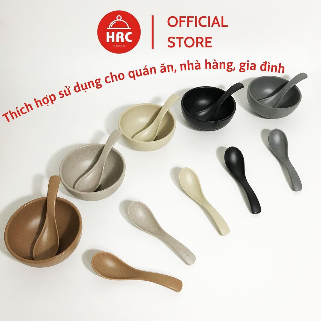 Muỗng Nhựa Ăn Cơm Ăn Canh Hàng Thái Lan NHÁM [GIÁ RẺ] Thìa Nhựa Melamine Cao Cấp