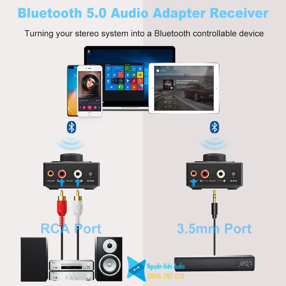 Bộ thu âm thanh Bluetooth B06T3 chuẩn aptx HD, hifi, AAC và LL