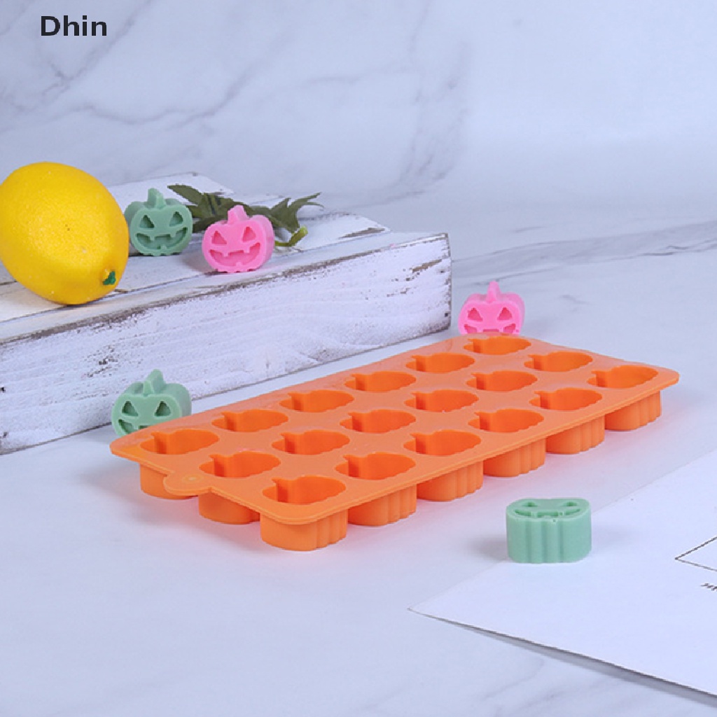 Khuôn Silicone Tạo Hình Làm Bánh Kẹo 18 Lỗ Hình Bí Ngô Halloween