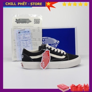 Giày thể thao sneaker van Old skool low đen mũi nỉ cao cấp full box full size.