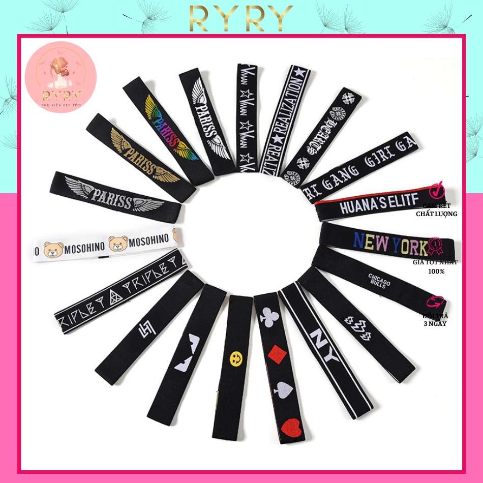 Băng đô thể thao nam nữ đeo trán chặn mồ hôi tập gym yoga KPOP Hàn Quốc bản nhỏ UNISEX Headband QACCESSORIES