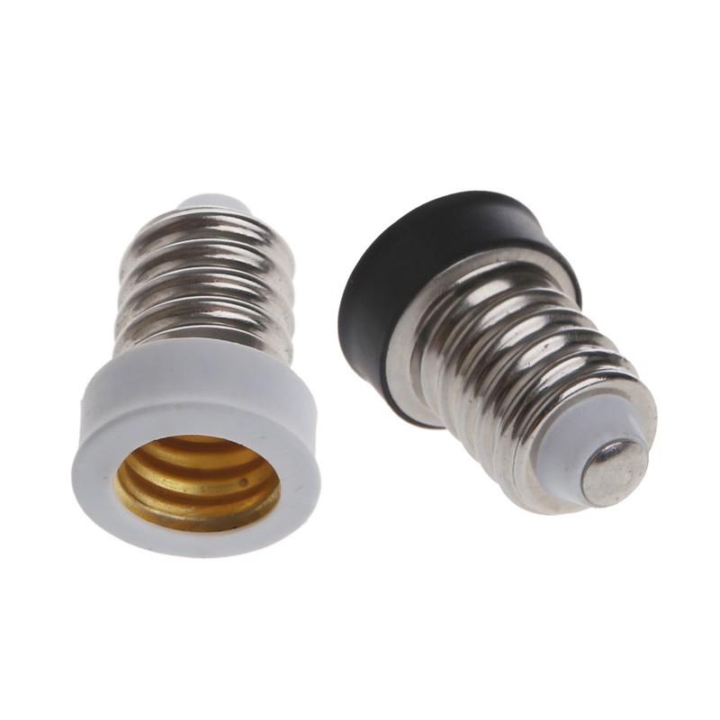 Adapter Đuôi đèn chuyển đổi E14 sang E12 màu trắng