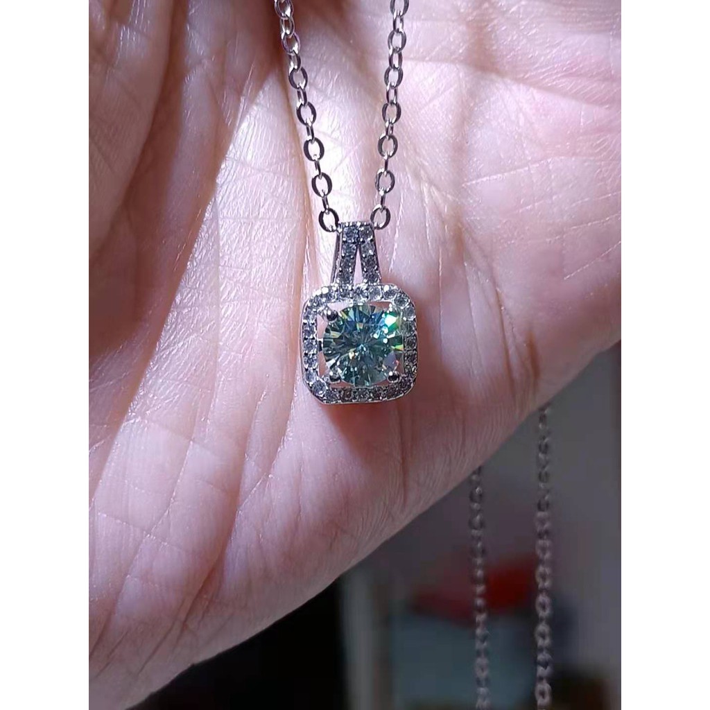 Vòng cổ Bạc S925 Đính Kim Cương Nhân Tạo Màu Xanh Lam Và Tám Mũi Tên Đơn Giản Thời Trang Cho Nữ