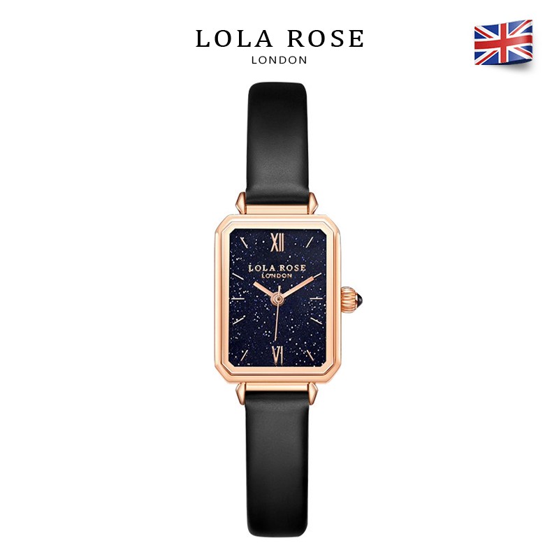 Đồng hồ nữ mặt vuông đồng hồ Lolarose thiết kế từ Anh đá bảo thạch galaxy cao cấp dây da mềm mại bảo hành 2 năm LR2150 | BigBuy360 - bigbuy360.vn