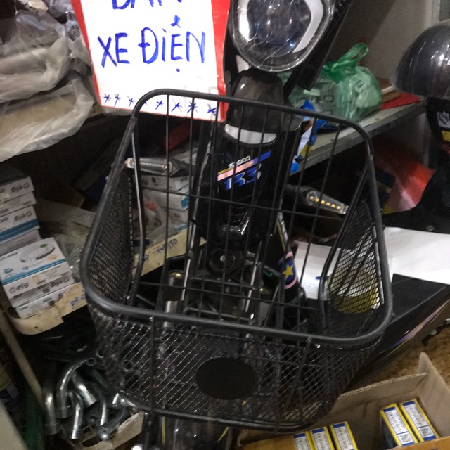 Giỏ xe đạp điện giỏ sắt, giỏ mây
