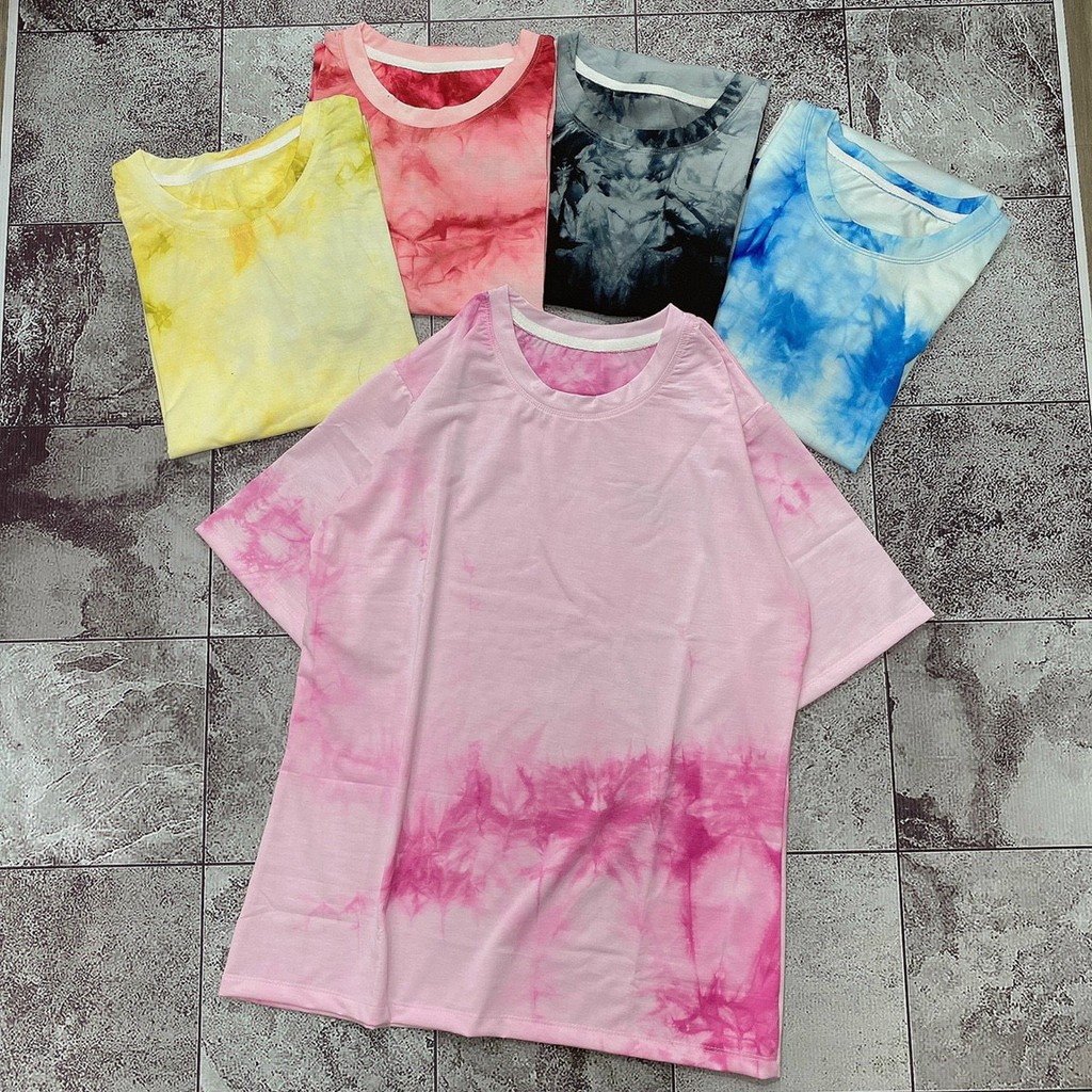 áo thun màu loang xinh ảnh thật đủ màu