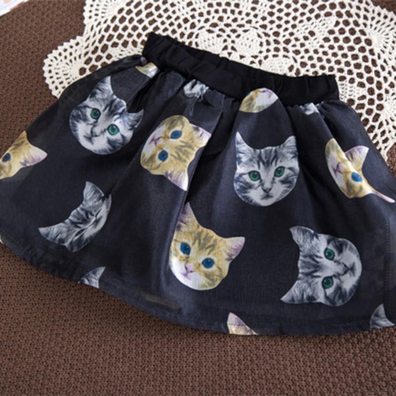 Set áo thun + chân váy dễ thương cho bé gái