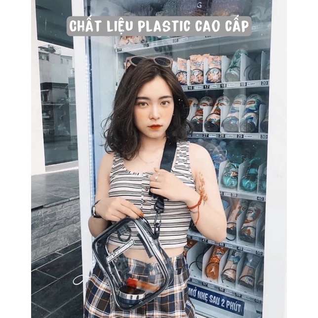 Túi Đeo Chéo Clownz Plastic Cao Cấp Chống Nước 2810 Clothes Shop Ulzzang Unisex