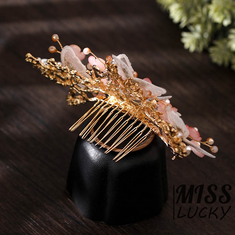 Bộ Phụ Kiện Trang Trí Tóc Phong Cách Cổ Điển Thanh Lịch Dành Cho Nữ