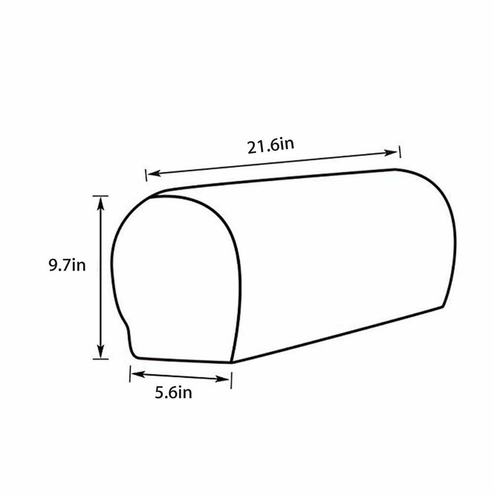 Set 2 Vỏ Bọc Tay Vịn Ghế Sofa Bằng Sợi Polyester Họa Tiết Kẻ Sọc Tiện Dụng