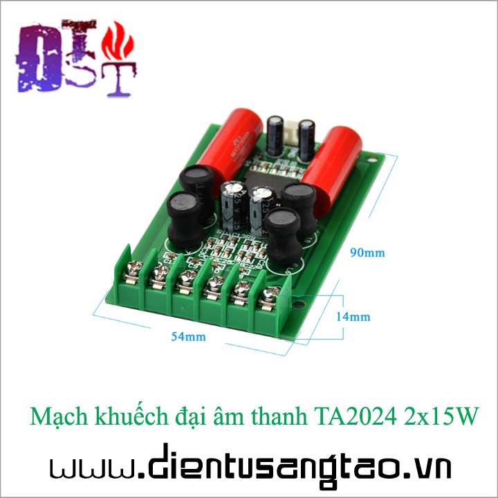 Mạch khuếch đại âm thanh TA2024 2x15W