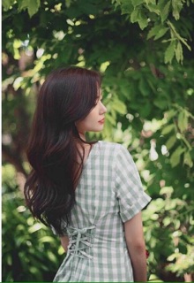 Đầm caro xanh đan dây lưng (kèm hình thật)