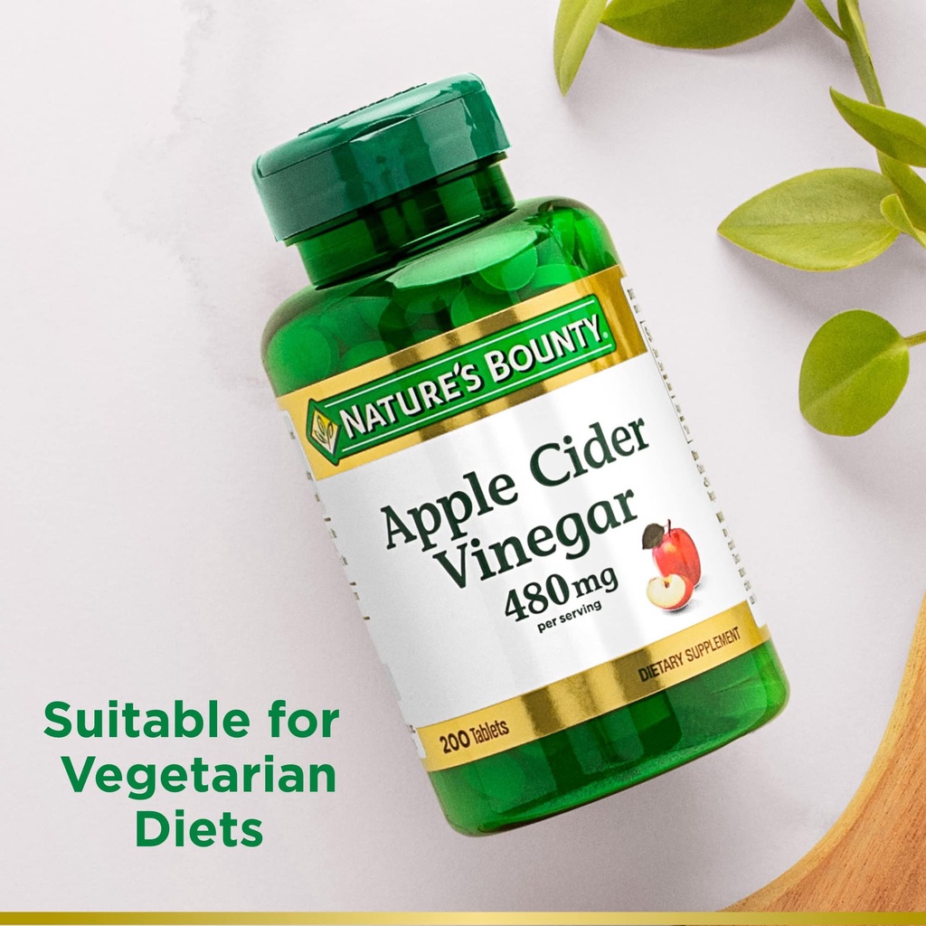 Viên Giấm Táo Hỗ Trợ Giảm Cân - Nature's Bounty 480mg