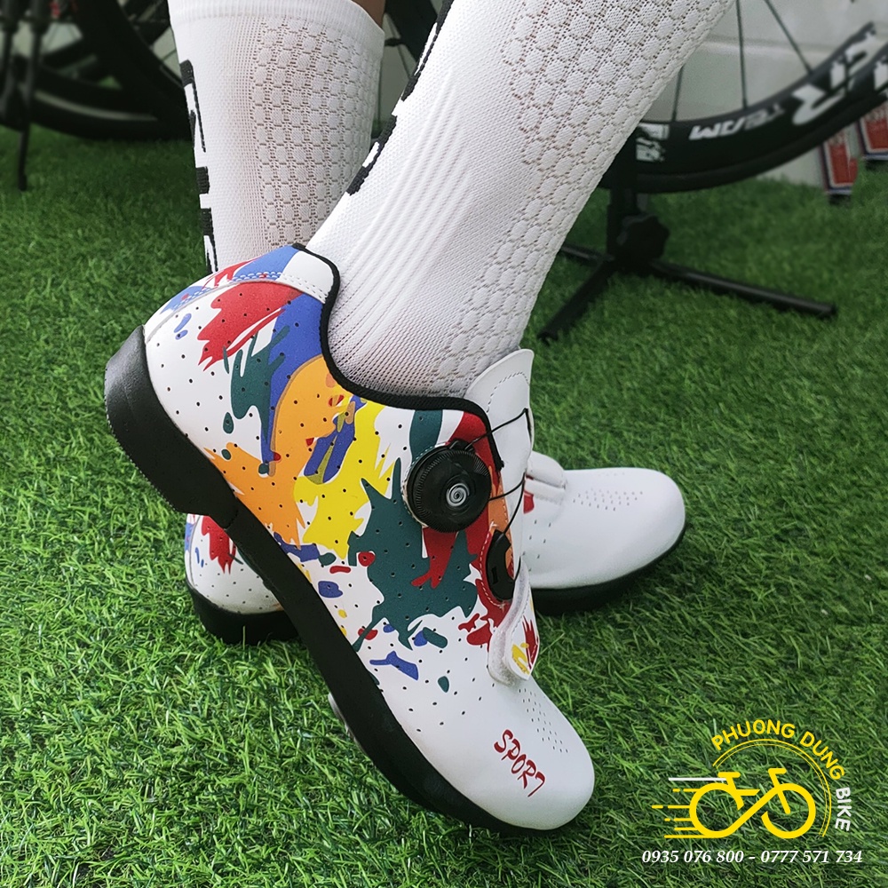 Giày đi xe đạp thể thao Road, MTB SPORT - Mẫu Rằng - 1 Khóa Vặn