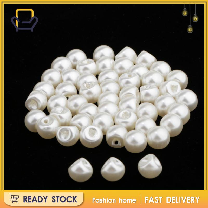 100 Nút Áo Đính Ngọc Trai Giả Màu Trắng 10mm Happi2ness