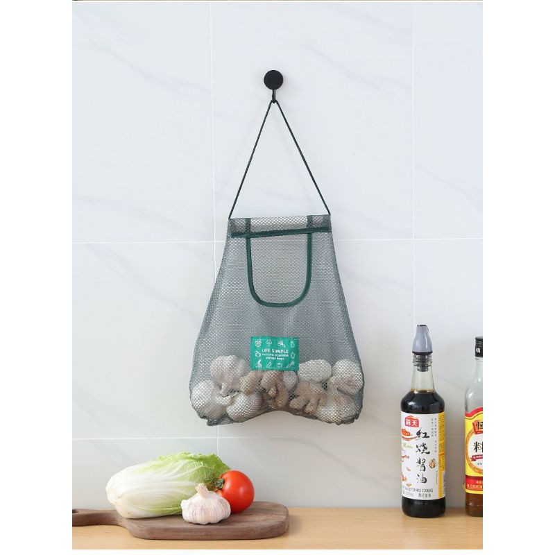 Túi lưới lưu trữ trái cây, rau củ, hành tỏi nhà bếp