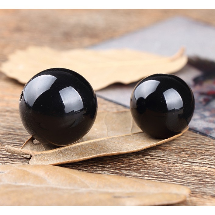 [Mã FAMAYFA giảm 10K đơn 50K] Hạt tròn Agat Đen làm handmade DIY - MH431 | BigBuy360 - bigbuy360.vn