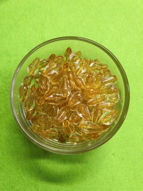 100G Chuỗi Hạt Giọt Wat 12mm (có nhân màu) Giá Sỉ